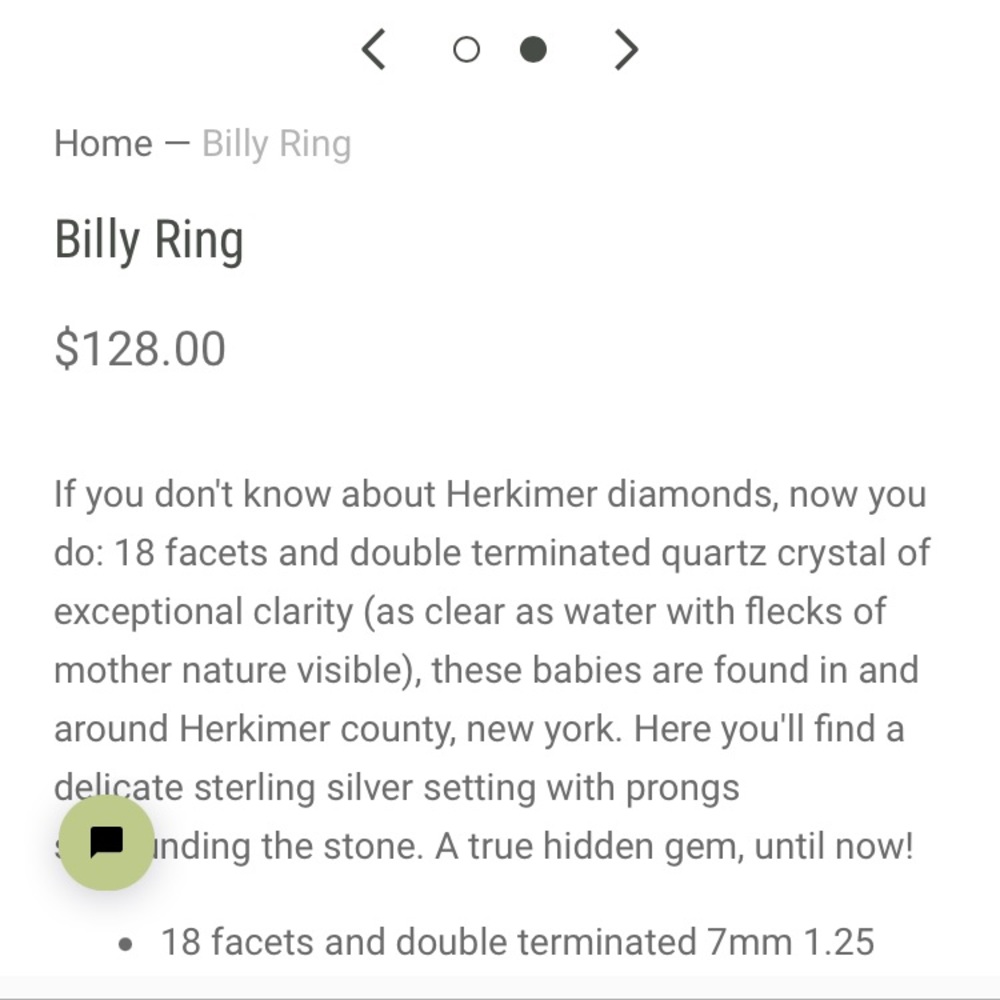 Size 8 Herkimer Diamond Stackable Silver Ring - image 5